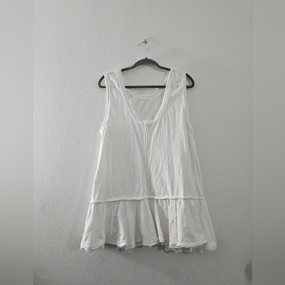 We The Free White Sleeveless Tiered Tank Top - Picture 8 of 13